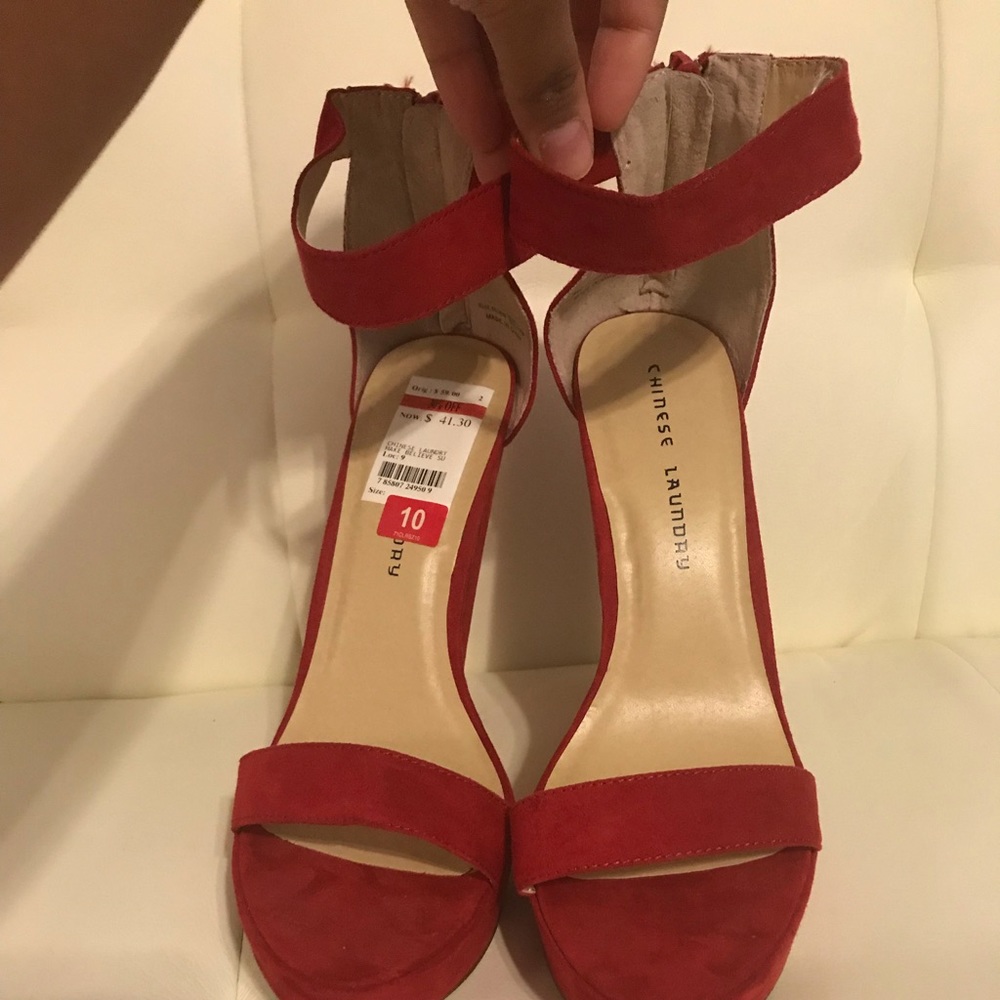 Fire Red Platform shoes